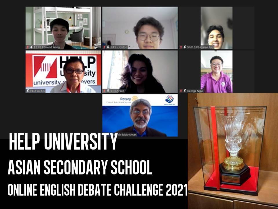 St Joseph’s Private School is the winner of HELP University’s Asian Secondary School Online English Debate Challenge 2021