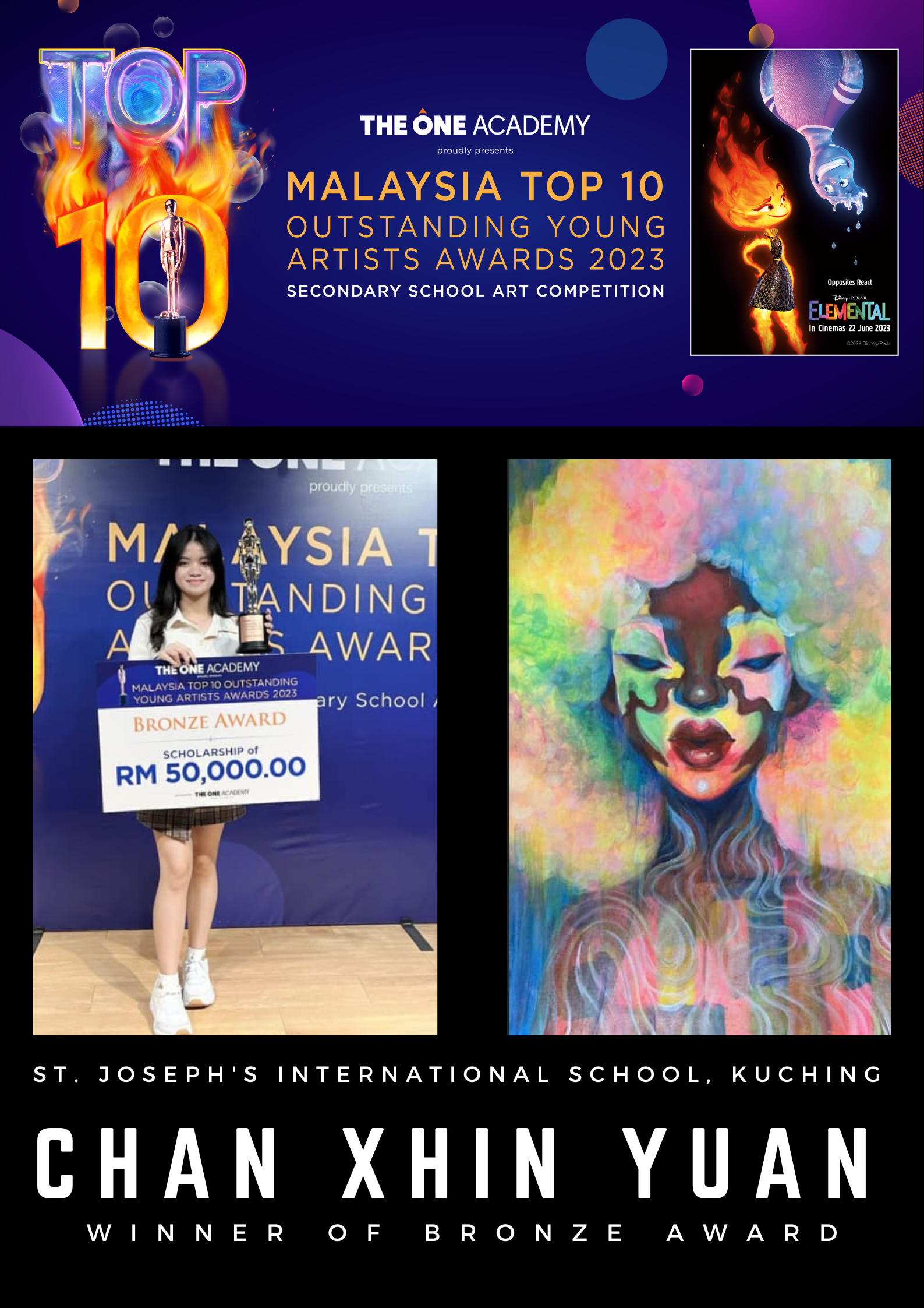 Top 10 Young Artist Award 2023 by the One Academy