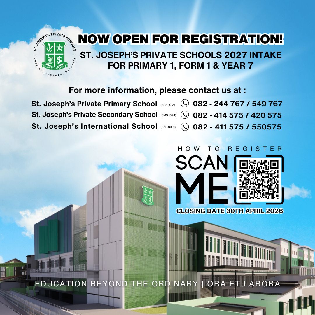 Primary 1, Form 1 and Year 7 Intake for Year 2027! Registration open until 30th April 2026!